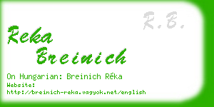 reka breinich business card